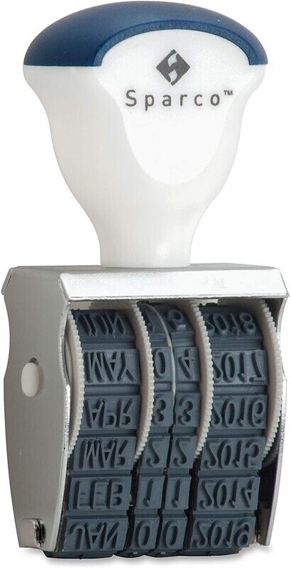 Sparco Date Stamp, 4 Bands, Size No. 1-1/2-Inch, Imprint 1-Inch x1/4-Inch