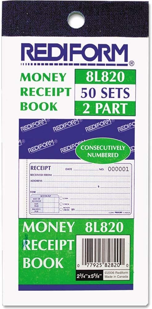 Rediform Money Receipt Book - 2pt, 50 sets