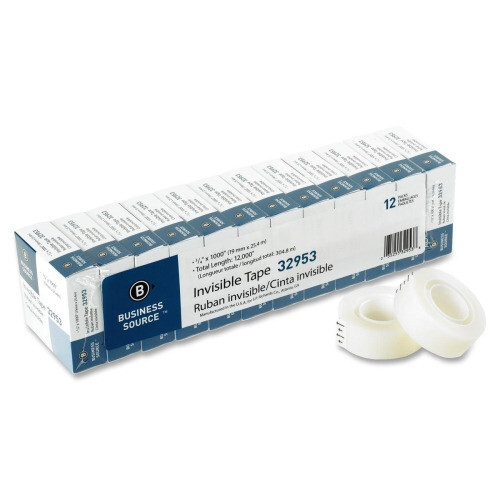 Business Source Invisible Tape Refill - 3/4"