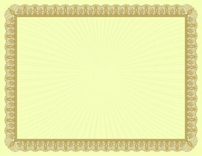 Gold Certificate Paper - 25/pk