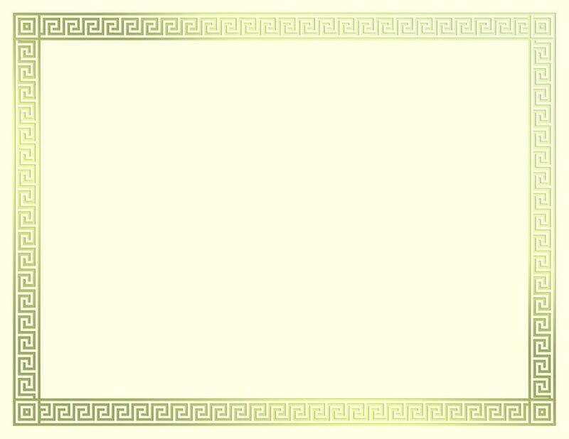 Channel Gold Foil Certificate Paper - 15/pk