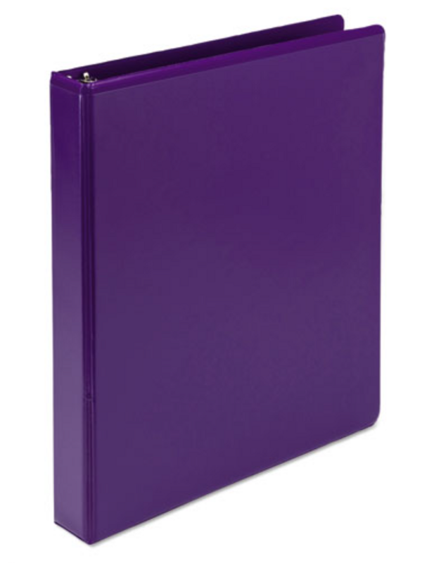3 Ring Binder, 1&quot; Capacity, 11 x 8.5, Purple
