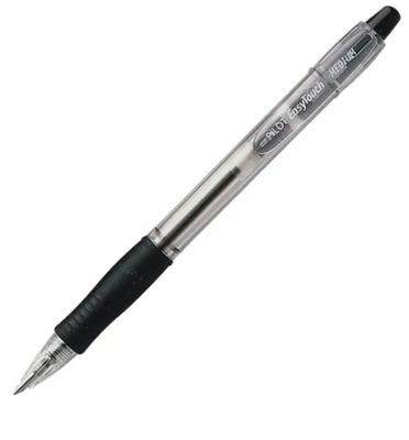 Pilot Easy Touch Retractable Pen - Black, Fine