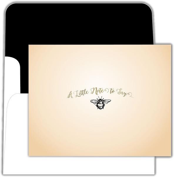 Crown Point Note Cards with Bee - "A Little Note To Say"