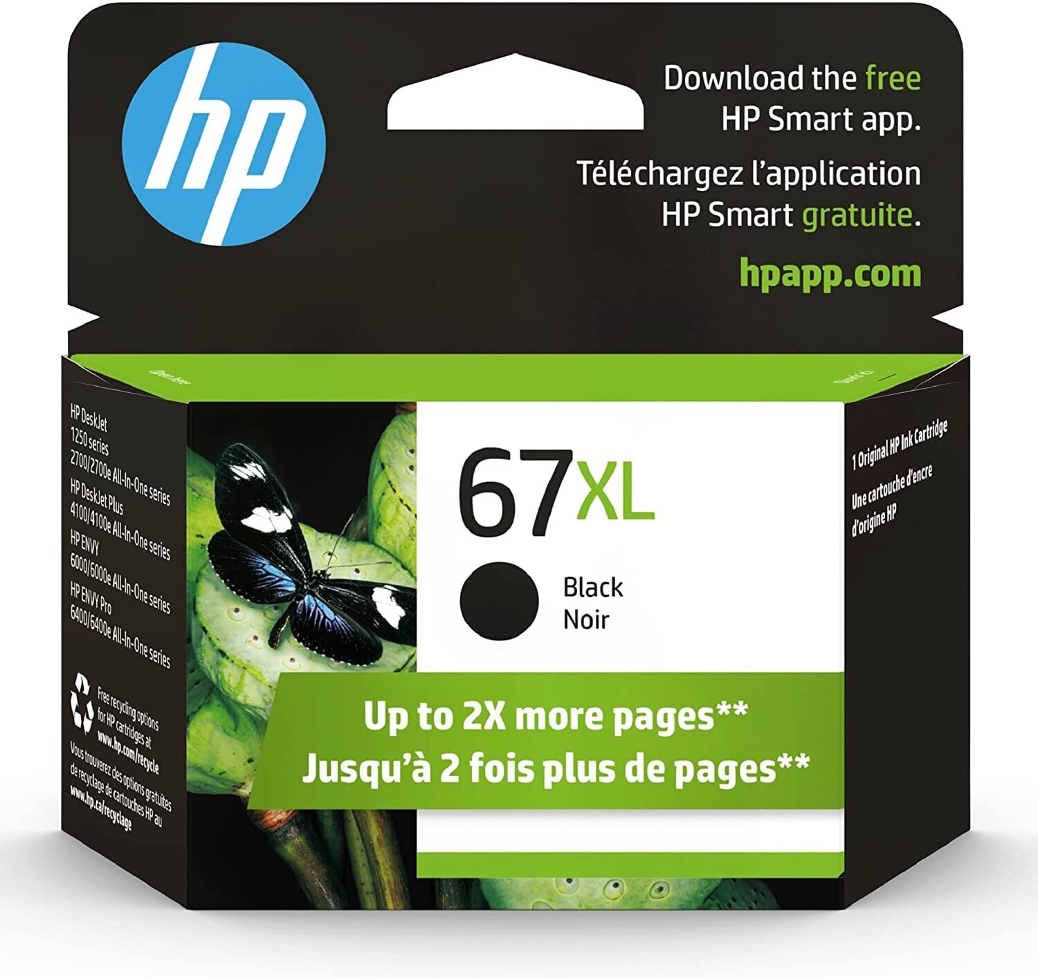 HP 67xl black ink cartridge