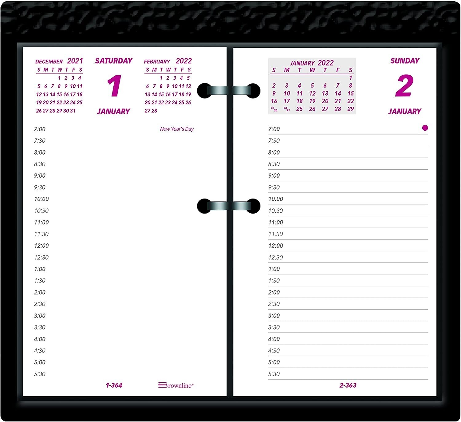 Brownline Daily Desk Calendar Refill, 12 Months, January to December, 6" x 3.5"