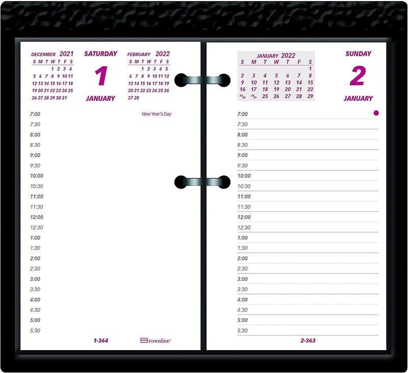 Brownline Daily Desk Calendar Refill, 12 Months, January to December, 6&quot; x 3.5&quot;