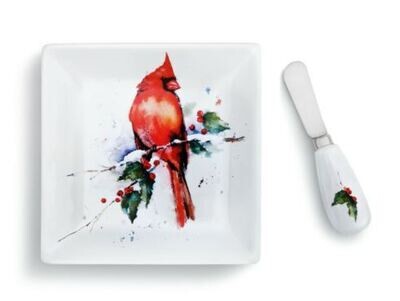 Demdaco Cardinal Plate and Spreader