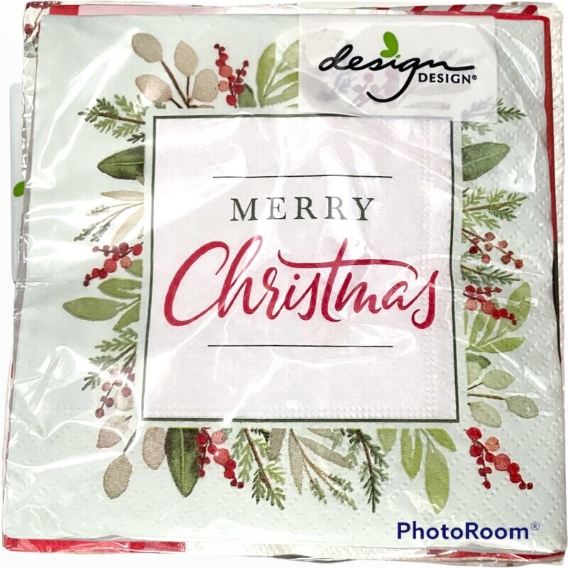 Classic Christmas Beverage Napkins
