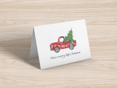 Boxed christmas cards -Truck