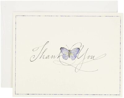 Design Design Boxed Thank You Notes - Butterfly