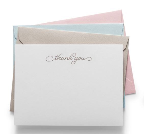 Color Box Laser Cut Thank You Notes