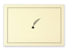 Peter Pauper Foldover Notecards - Quill Pen And Ink 