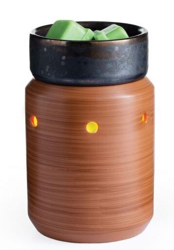 Candle Warmer Pewter Walnut