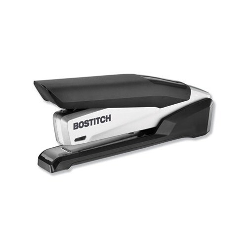 Bostitch InPower Spring-Powered Premium Desktop Stapler, 28-Sheet Capacity, Black/Silver