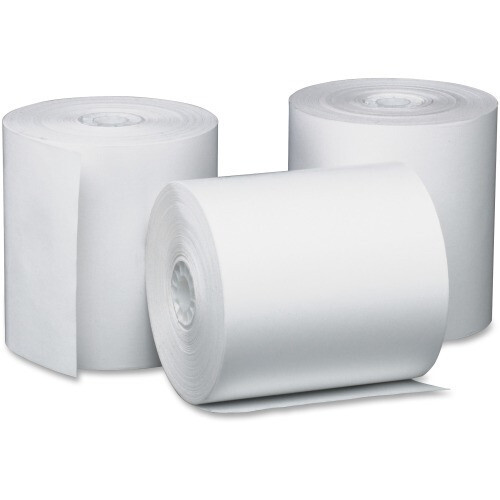 Business Source Thermal Paper, 3 1/8&quot; x 230ft, 10 / Pack - White