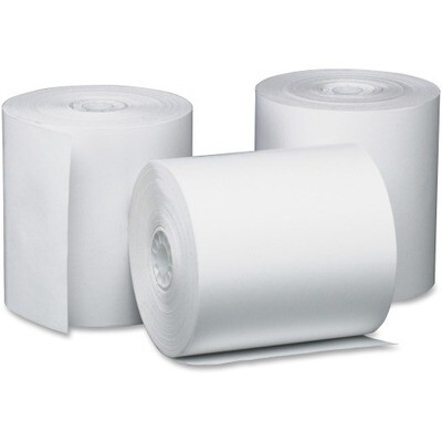 Business Source Thermal Paper, 3 1/8" x 230ft, 10 / Pack - White