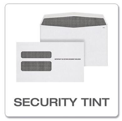 Tops W-2 Laser Double Window Envelope, Commercial Flap, 5.63 x 9, White, 50/Pack