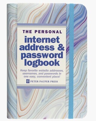 Peter Pauper Password Book Blue