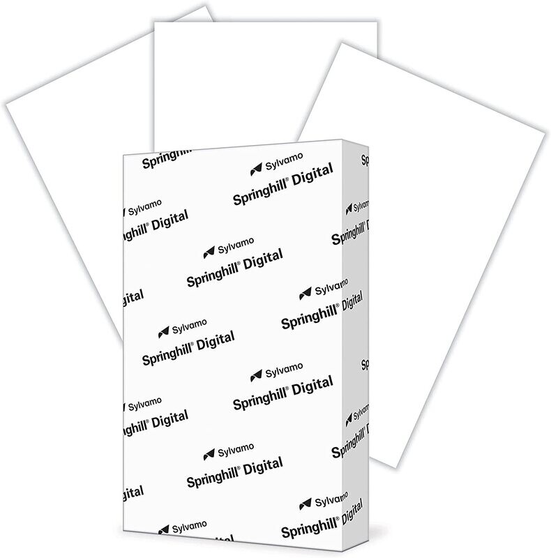 Springhill Vellum Bristol Cover, White Card Stock, 8.5x14 - 67lb., 250sheets/pack