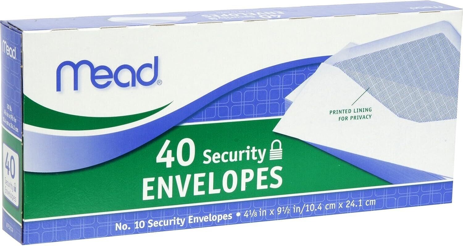 Mead #10 Business Envelopes, 40/box