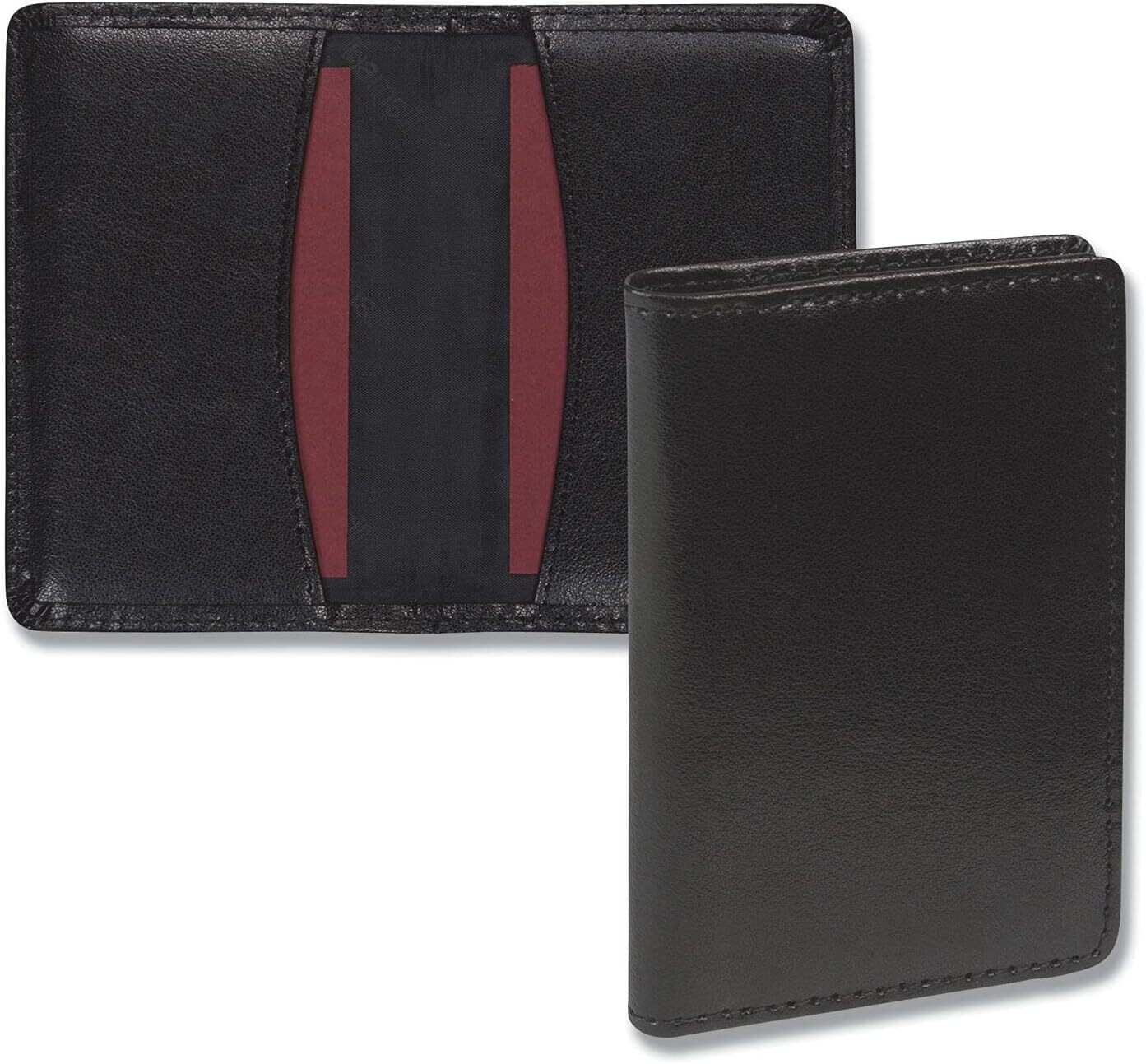 Samsill Leather Business Card Wallet, BK
