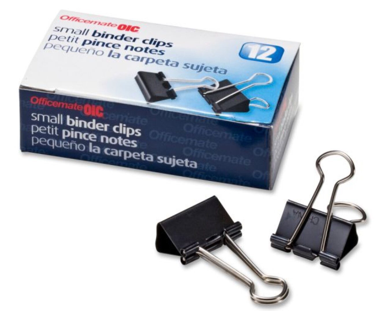 Officemate Binder Clips, Small, 12/bx