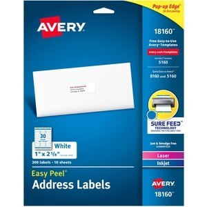 Avery address labels 300 ct. 