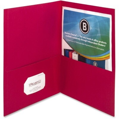 Business Source two Pocket Folders, red