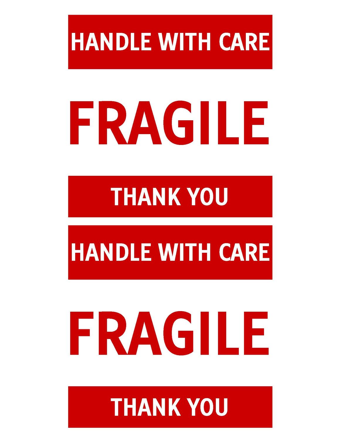 Fragile Labels, 5x5, 2 per page