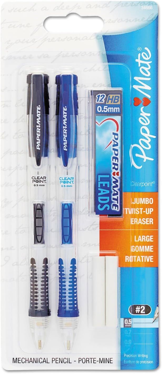 Paper Mate Mechanical Pencil Starter Set, 0.5 mm, 2/Set