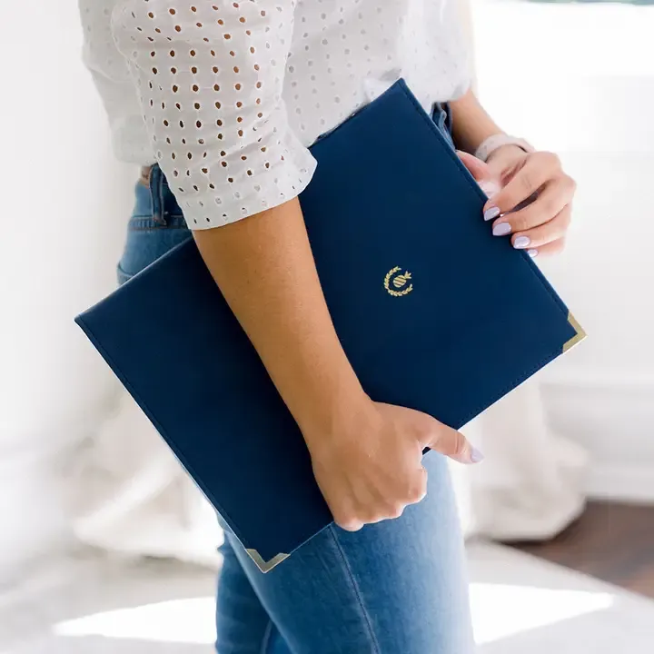 Simplified by Emily Ley Navy Leatherette Folio