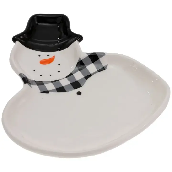 Boston Snowman Plate