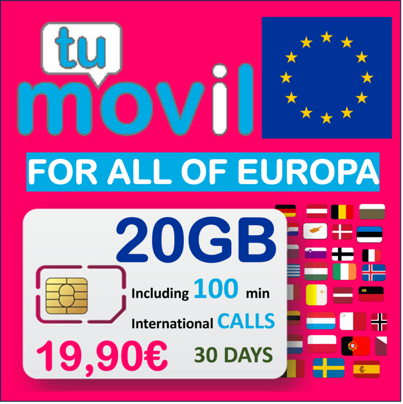 ROAMING 20GB + 100MIN INTERNATIONAL
