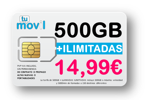 PREPAGO 500GB + ILIMITADAS