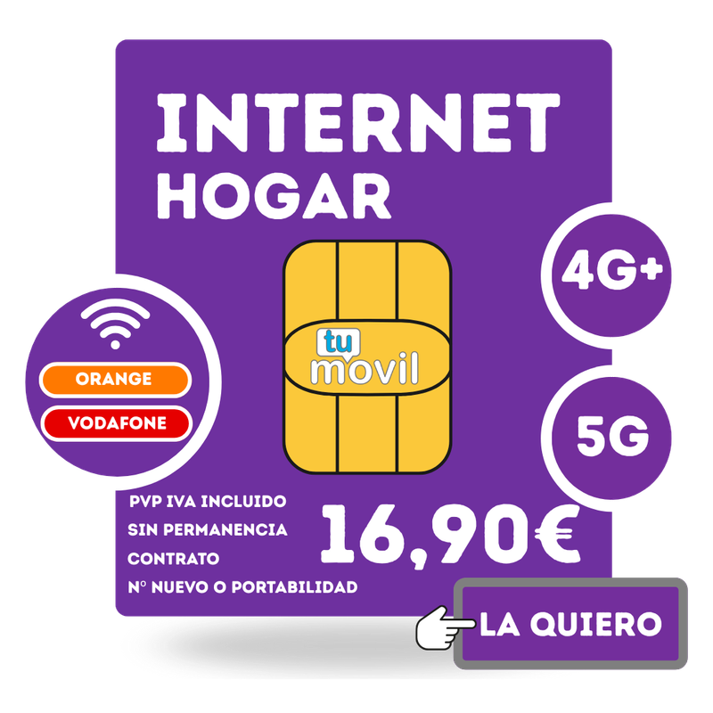 TARIFA INTERNET EN CASA SIN LINEA MOVIL