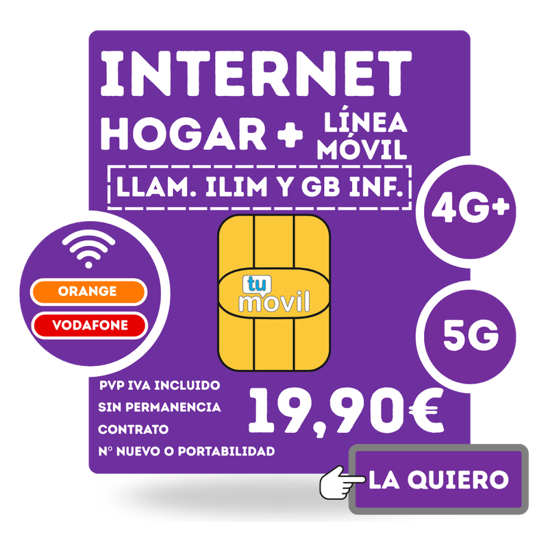 TARIFA INTERNET EN CASA CON LINEA MOVIL