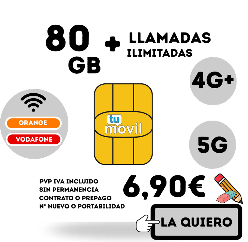 TARIFA 80GB + ILIMITADAS
