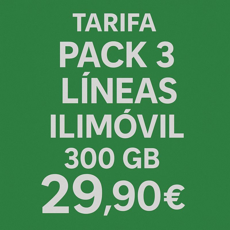 TRES LINEAS DE 300GB+ILIMITADAS CADA UNA