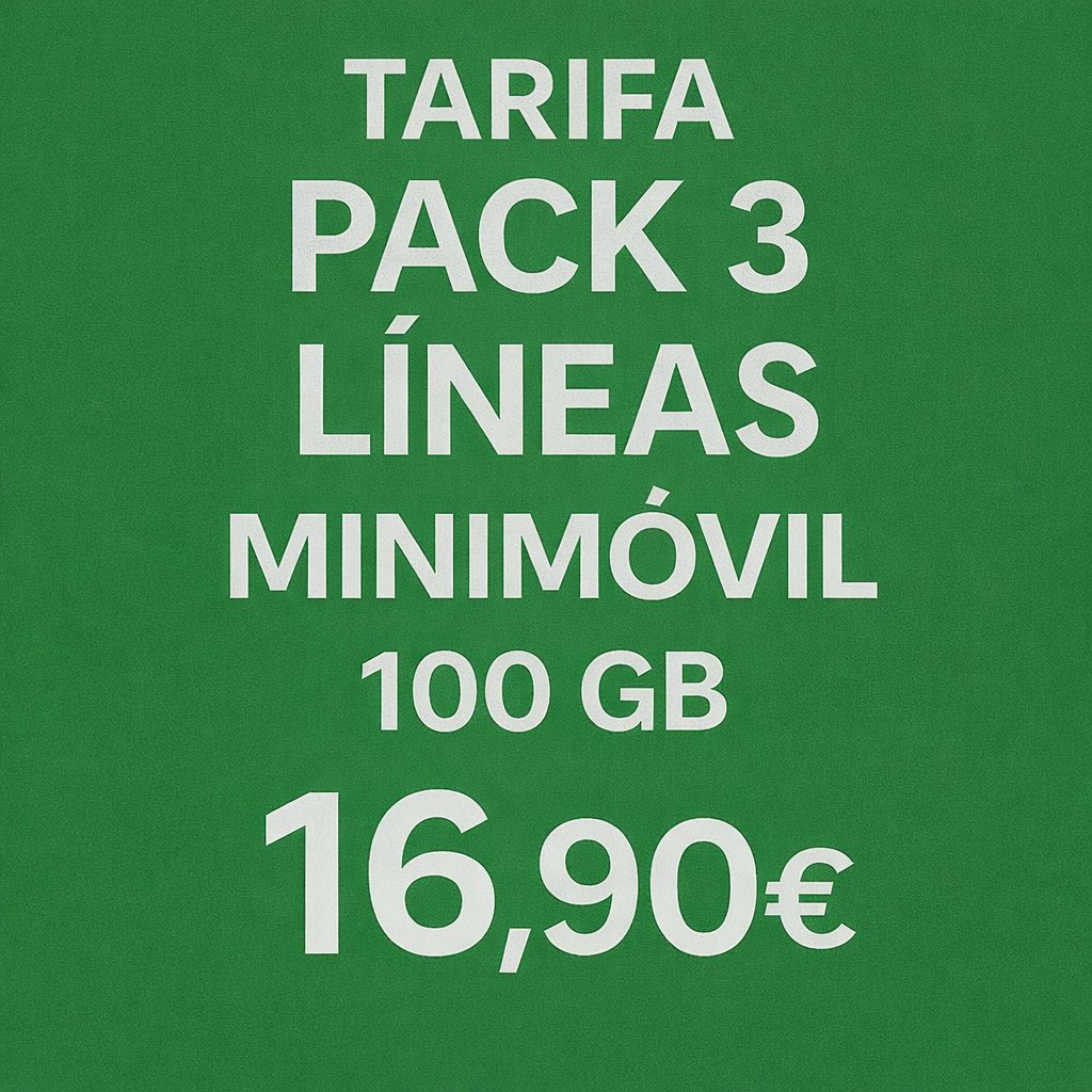 TRES LINEAS DE 100GB+ILIMITADAS CADA UNA