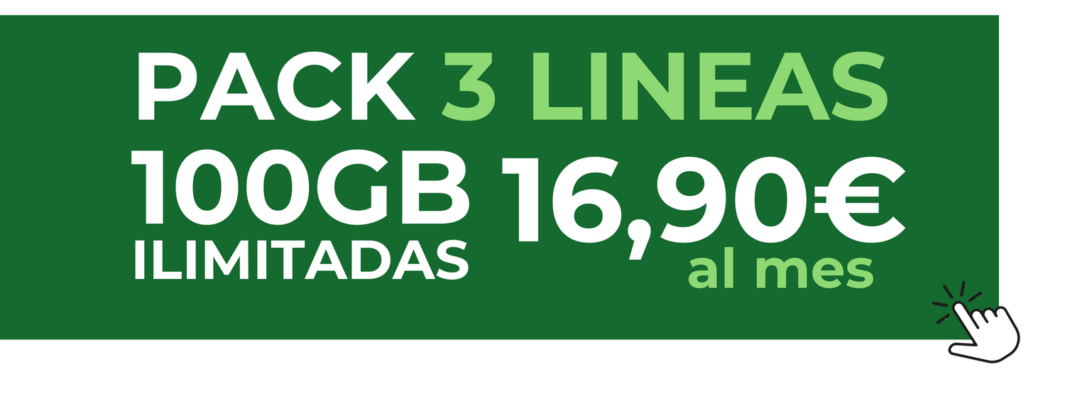 TRES LINEAS DE 100GB+ILIMITADAS CADA UNA TRES LINEAS DE 100GB+ILIMITADAS CADA UNA