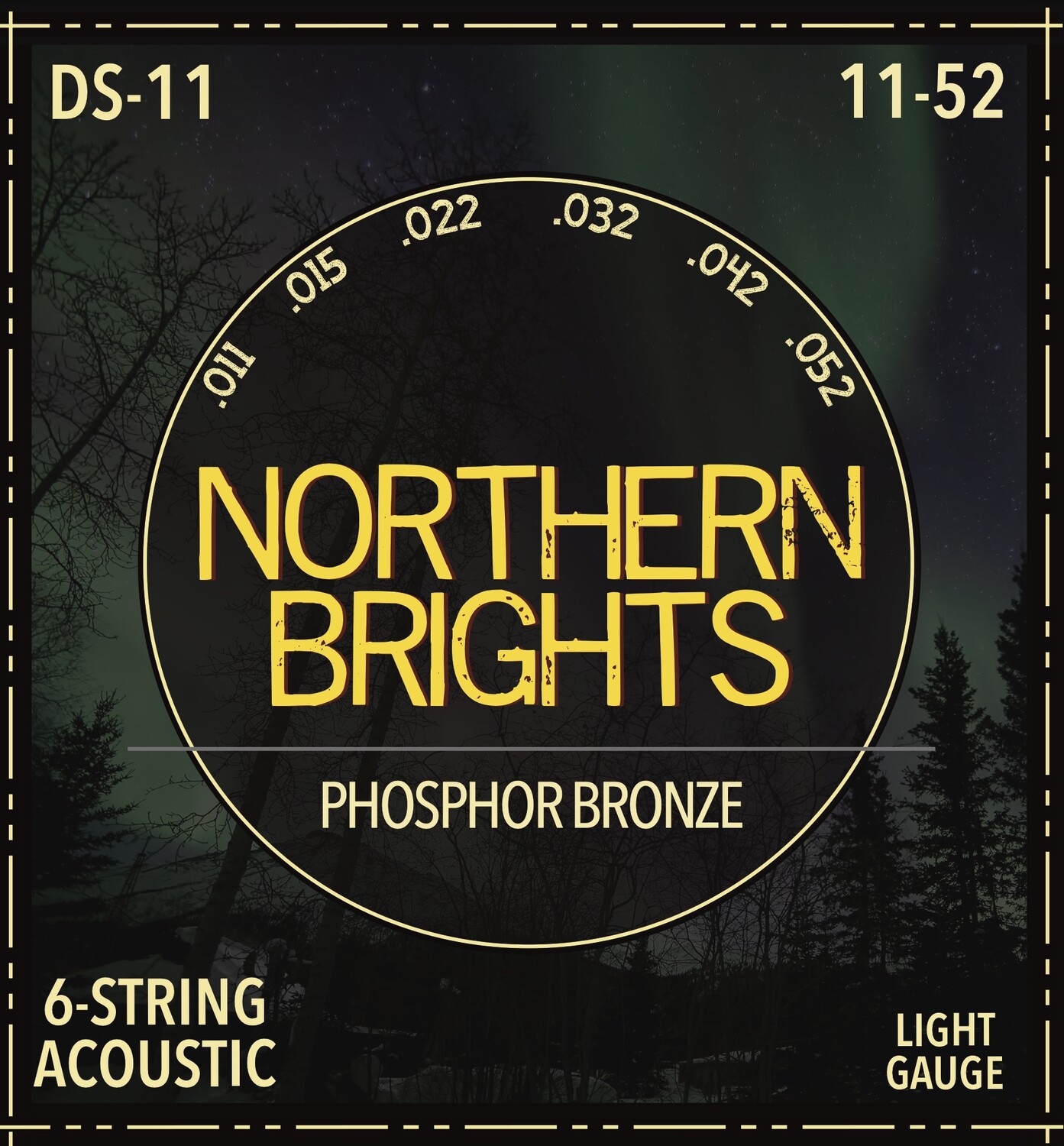 Northern Brights DS-11 | Phosphor Bronze Acoustic Guitar Strings | 11-52