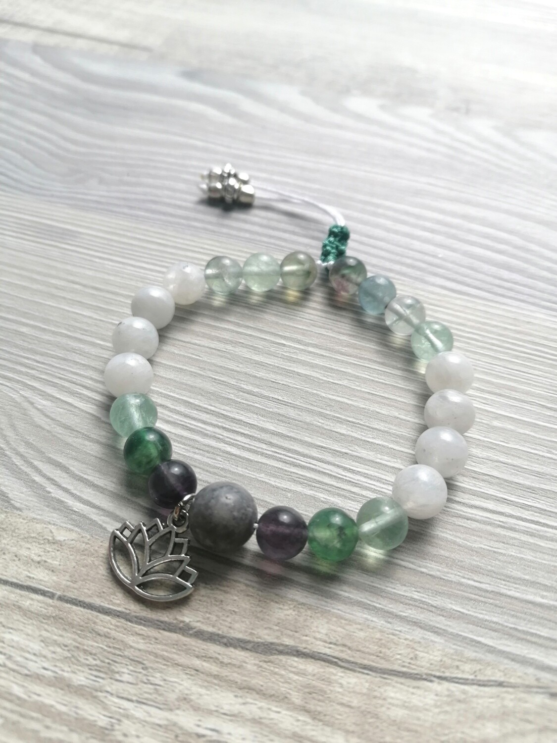 Rainbow Fluorite &amp; Moonstone Bracelet