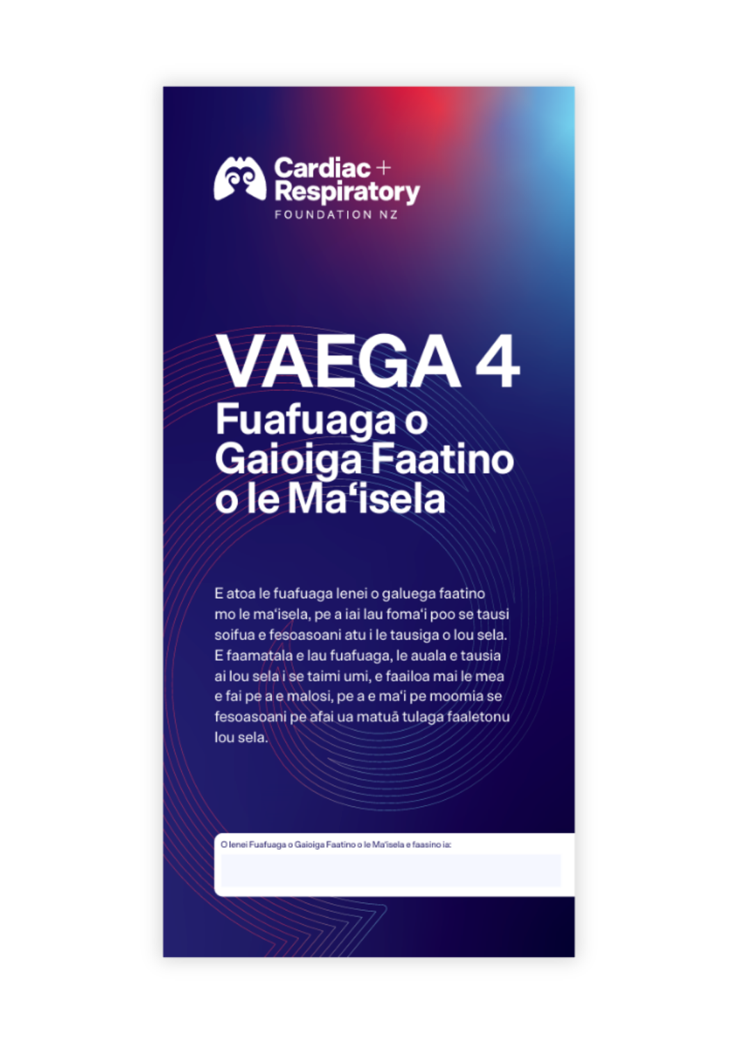 4 Stage Asthma Action Plan (Samoan) - 10 Pack