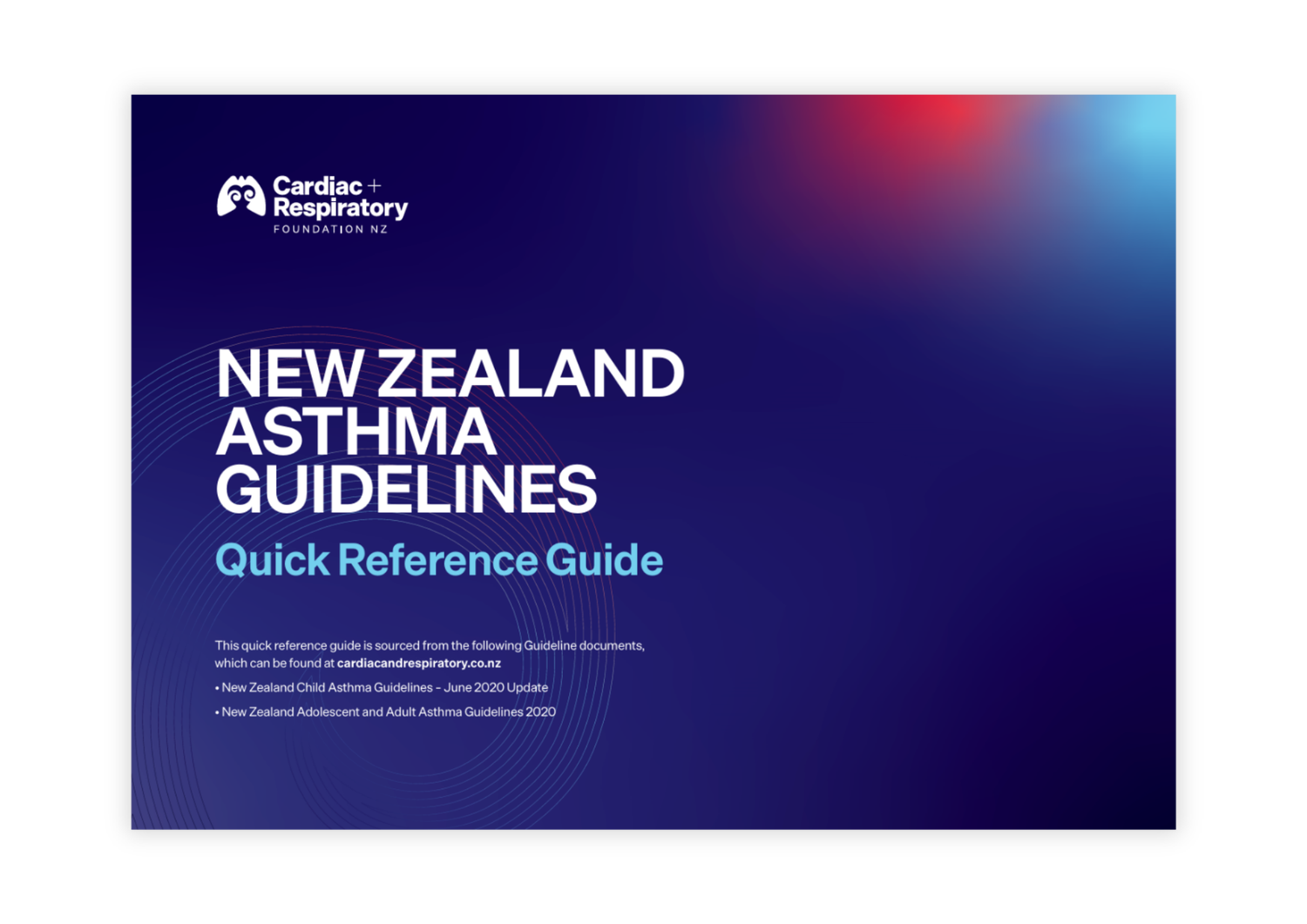 NZ Asthma Guidelines Quick Reference 2020 - 1 Pack