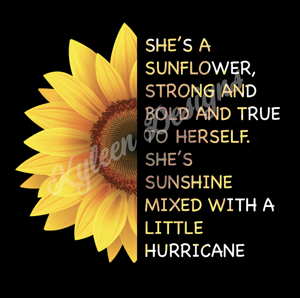 She's a sunflower PNG digital file