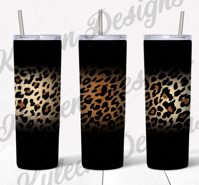 Seamless airbrush leopard print wrap for sublimation, waterslide High res PNG digital file