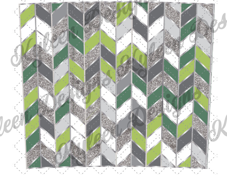 Seamless Olive green glitter chevron tangram geometric wrap for sublimation, waterslide High res PNG digital file