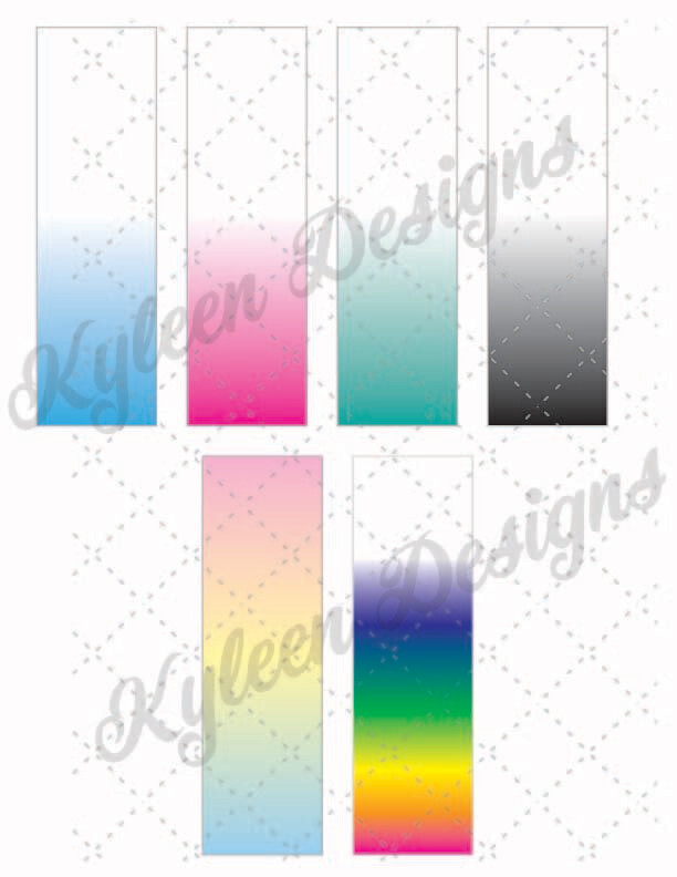 Glitter Ombre wraps for waterslide High Res PNG file