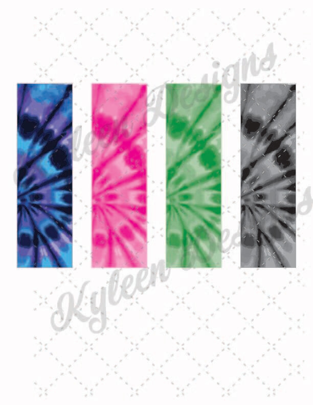 Glitter tie dye wraps for waterslide High Res PNG file